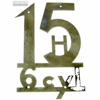 EMBLEEM H ACHTERSCHERM RVS EMBLEEM H ACHTERSCHERM RVS